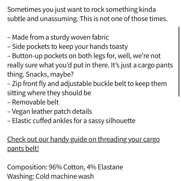 HOT PINK CARGO PANTS - LIMITED BLACKMILK FUCHSIA HOT PINK NWOT SIZE 10 BM - Picture 5 of 9